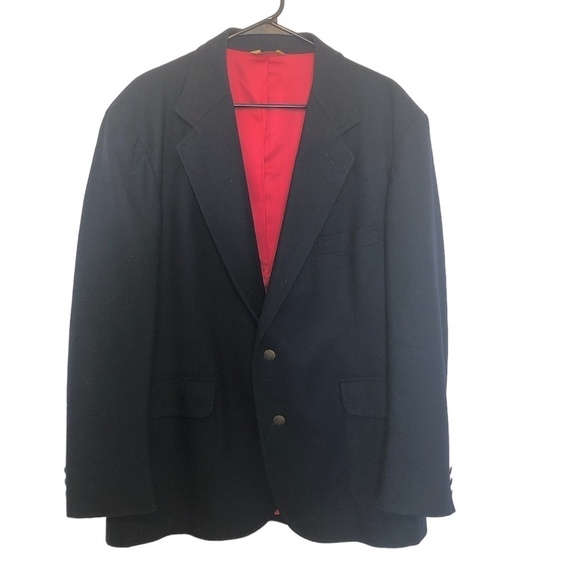 VINTAGE PENDLETON Sport Coat Men's Size 44 Blue Navy 100% Pure Virgin Wool - Picture 1 of 15